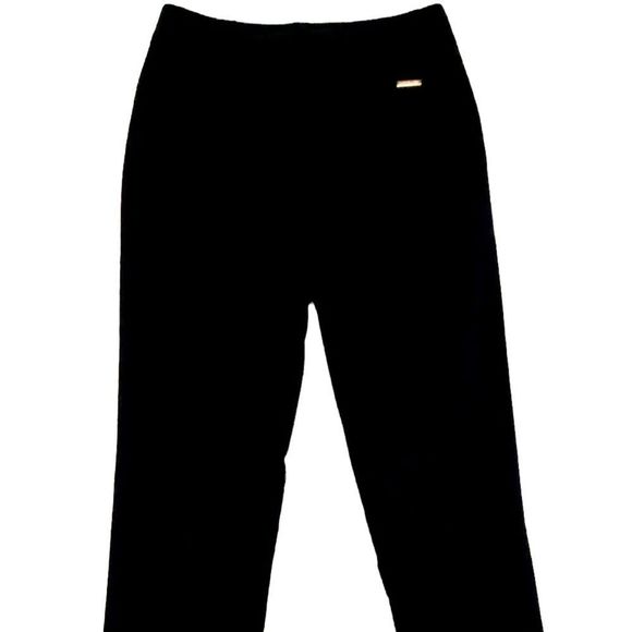MICHAEL Michael Kors Pants - Michael Kors black Ponte knit pants mid rise straight leg flat front pants sz 8